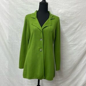 Peck & Peck Collection cardigan sweater in green, Size M